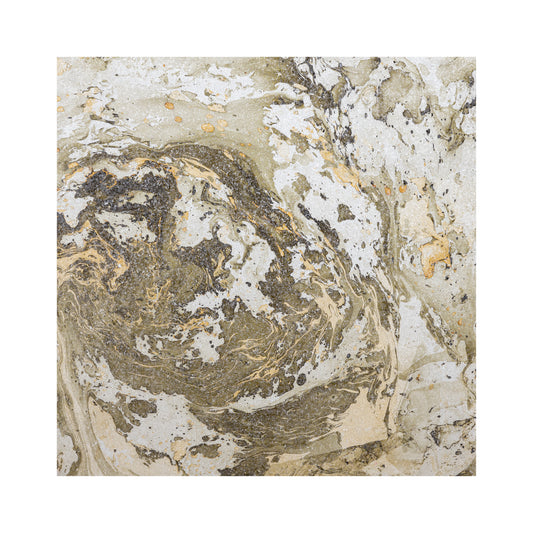 Panel de pared de mosaico de vidrio con aspecto de mármol verde Eaven.