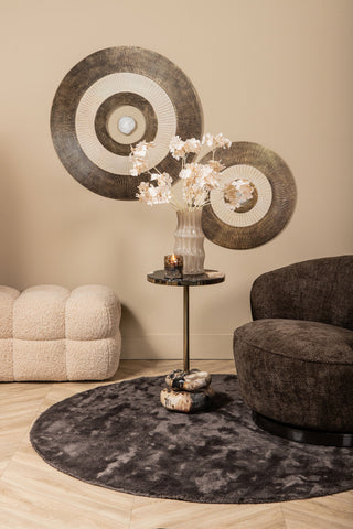 Wandpaneel Jacci Goud Aluminium Rond 60 cm PTMD