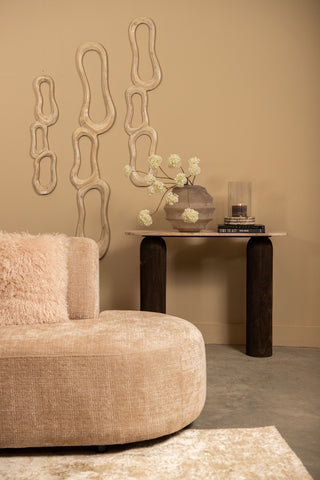 Wandpaneel Camare Beige Aluminium Abstract 117 cm PTMD