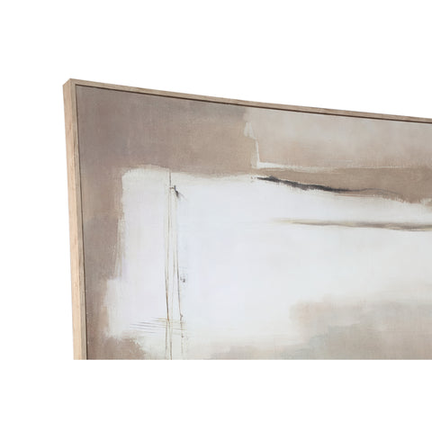 Wandpaneel Olger Beige Abstract Canvas Ingelijst PTMD