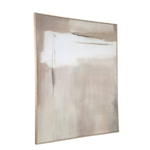 Wandpaneel Olger Beige Abstract Canvas Ingelijst PTMD