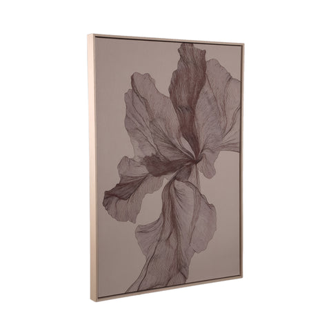 Wandpaneel Lorinde Lichtbruin Bloem Canvas PTMD