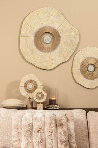 Beeld Rella Beige Gegoten Aluminium Marmer Steen L PTMD