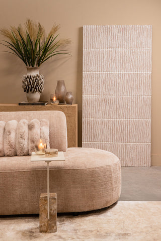 Wandpaneel Seline White Wavy Stripe 180x90 cm PTMD