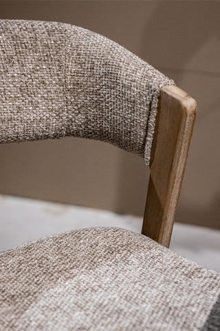 Eetkamerstoel Kael Taupe Legacy Hout PTMD (set van 2)