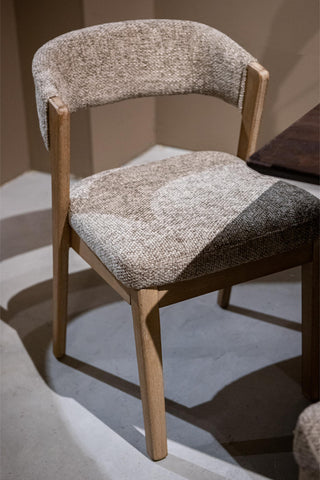 Eetkamerstoel Kael Taupe Legacy Hout PTMD (set van 2)