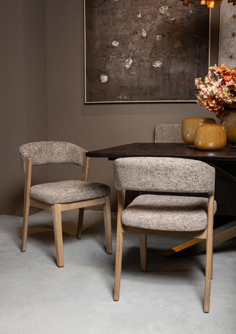 Eetkamerstoel Kael Taupe Legacy Hout PTMD (set van 2)