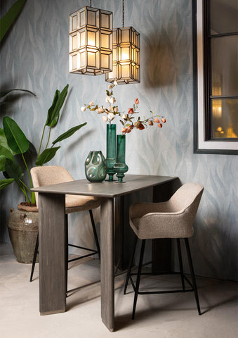 Barstoel Fal Low Opulence Taupe Zithoogte 65 cm PTMD (set van 2)