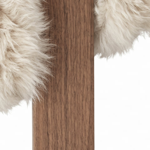Eetkamerstoel Avelon Beige Schapenvacht Essenhout PTMD