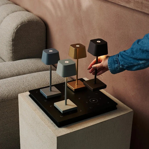 Sarphati Mini Mocha Brown Tafellamp - Draadloos Oplaadbaar & Dimbaar