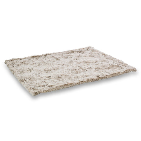 Deken COSY BEIGE - Elegante deken van imitatiebont