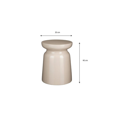 Stage Bijzettafel - H45 x Ø35 cm - Cement - Beige