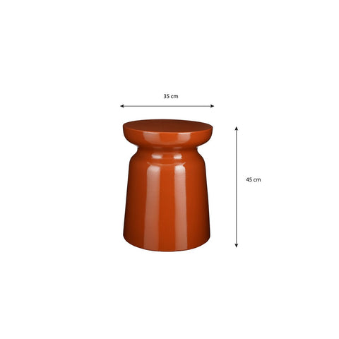 Stage Bijzettafel - H45 x Ø35 cm - Cement - Oranje