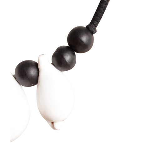 K33 zwart -wit octo ketting l