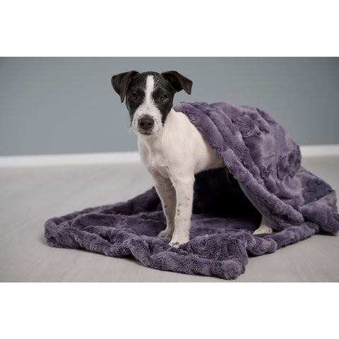 Deken COSY STONE - Elegante deken van imitatiebont