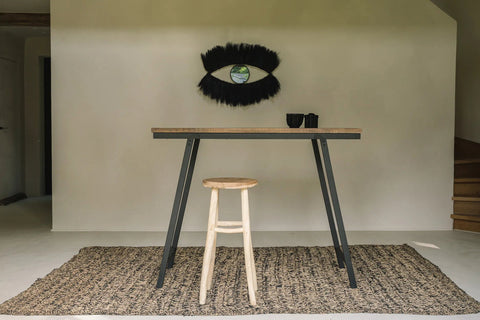 Le tapis en herbe marine - noir naturel - 200x300