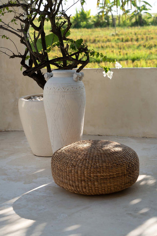 Le pouf en jacinthe d'eau - naturel - M