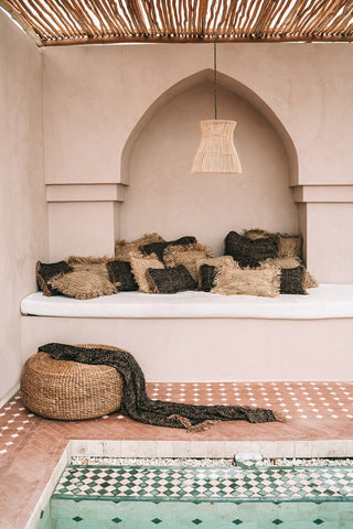 Le pouf en jacinthe d'eau - naturel - M