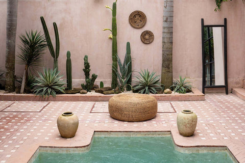 Le pouf en jacinthe d'eau - naturel - M