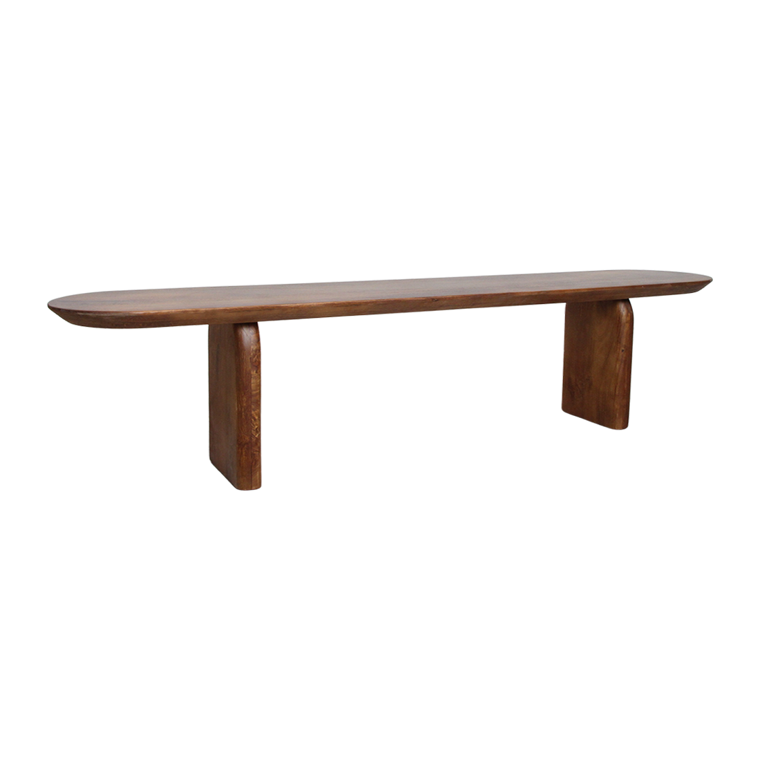 Eetkamerbank Bullnose Mangohout 200 cm Raw Material