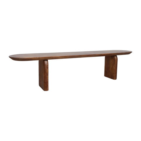 Eetkamerbank Bullnose Mangohout 200 cm Raw Material