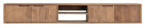 Soporte de TV colgante Bliss No.2 grande, 4 puertas, 2 estantes abiertos