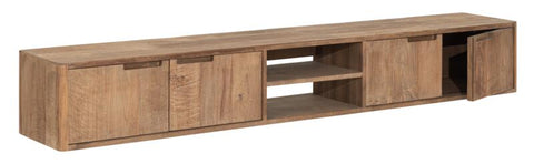 Soporte de TV colgante Bliss No.2 grande, 4 puertas, 2 estantes abiertos