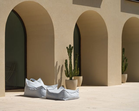Wigiwama Outdoor Vierkante Poef - Blauw