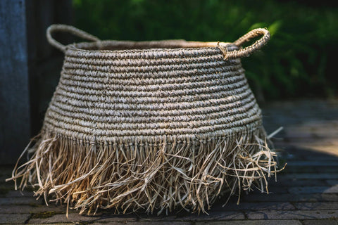 Les paniers de luxe en raphia - Naturel - Grand