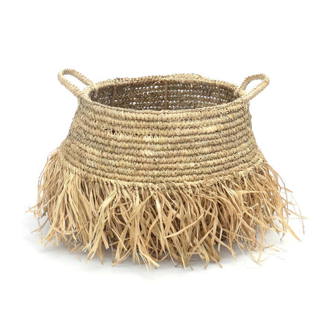 Les paniers de luxe en raphia - Naturel - Moyen