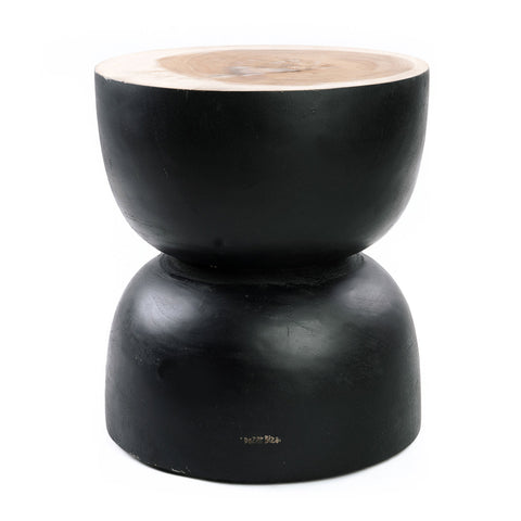 Le tabouret Karbun - Noir Naturel