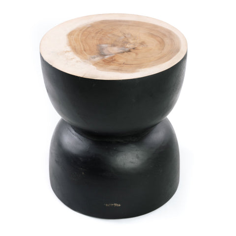 Le tabouret Karbun - Noir Naturel