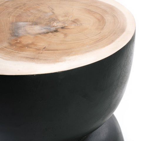 Le tabouret Karbun - Noir Naturel