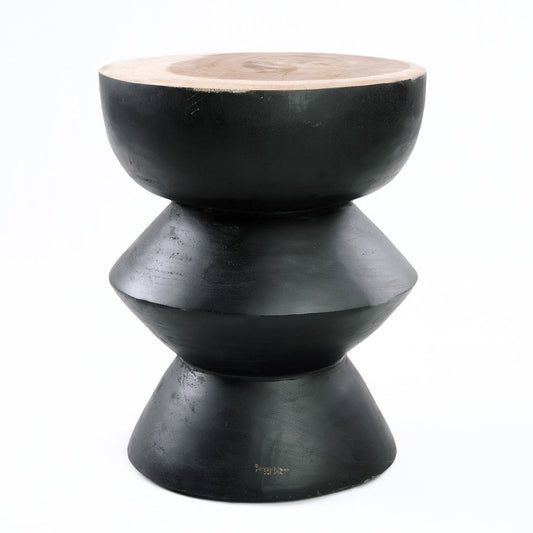 Le tabouret Kulun - Noir Naturel