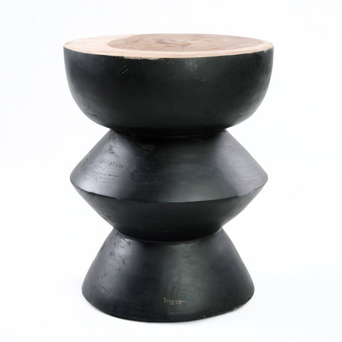 Le tabouret Kulun - Noir Naturel