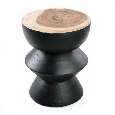 Le tabouret Kulun - Noir Naturel