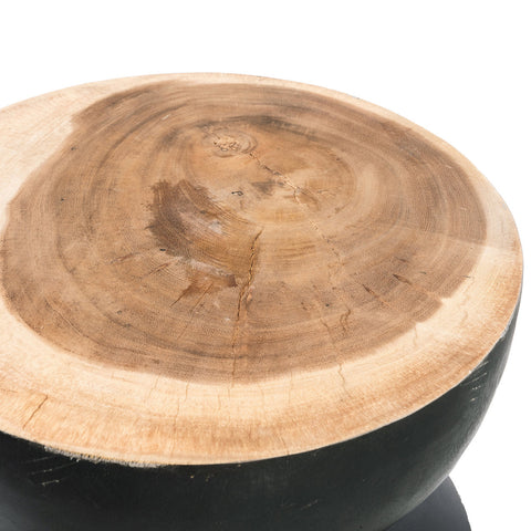 Le tabouret Kulun - Noir Naturel