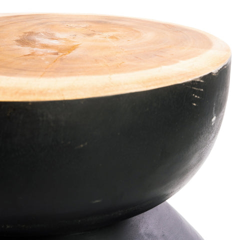 Le tabouret Kulun - Noir Naturel