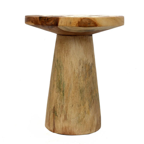El Timber Conic Side Table - Natural - 50 se traduce como Solo.