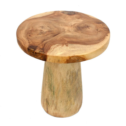 El Timber Conic Side Table - Natural - 50 se traduce como Solo.