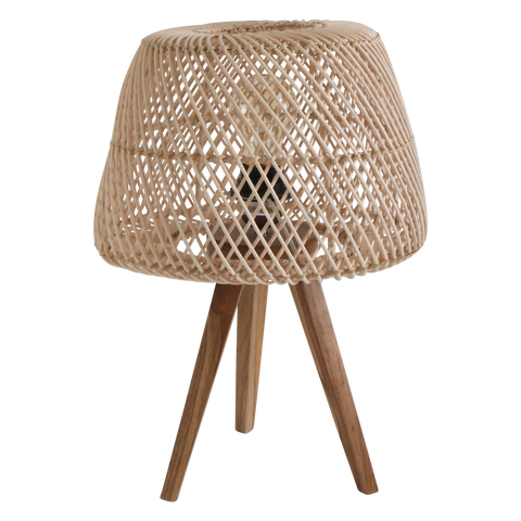 Tafellamp Maze Rotan Naturel Tripod Raw Materials