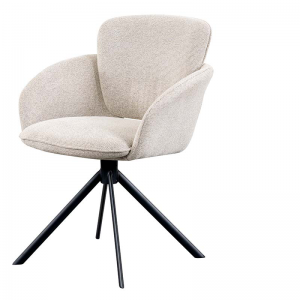 Riverside Rotating Dining Chair Sienna Ecru Black Legs