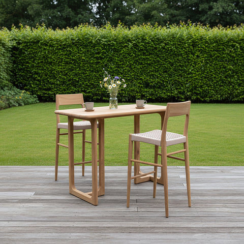 Barstoel Freya Teakhout Naturel Touwzitting