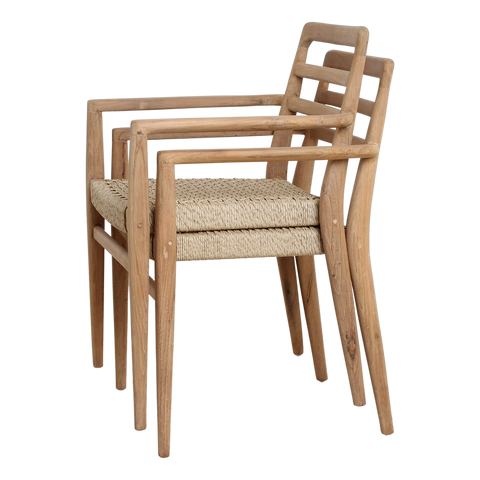 Tuinstoel Verano Teakhout  Armleuningen Raw Materials (set van 2)
