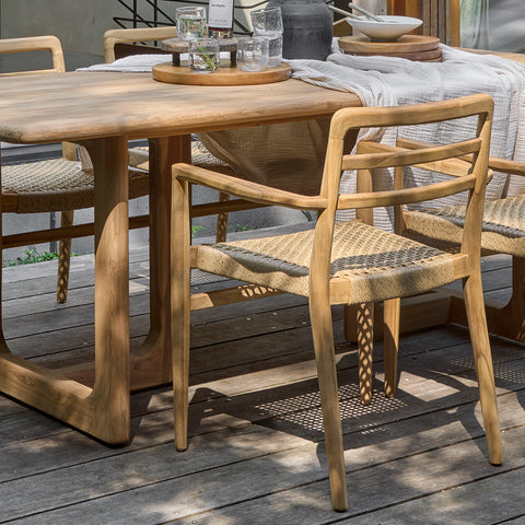Tuinstoel Verano Teakhout  Armleuningen Raw Materials (set van 2)