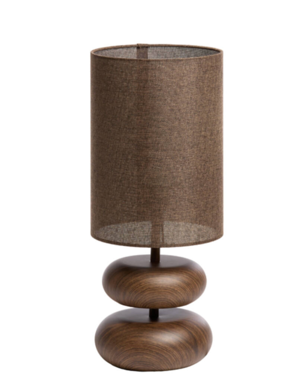 Tafellamp Danialo Bruin Hout Light & Living