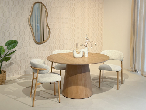 Eettafel Novero Natural Oak Rond 130 cm Livingfurn