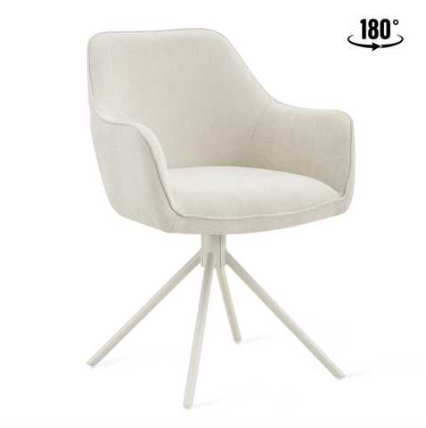 Eetkamerstoel Bo Beige Draaibaar (set van 2)