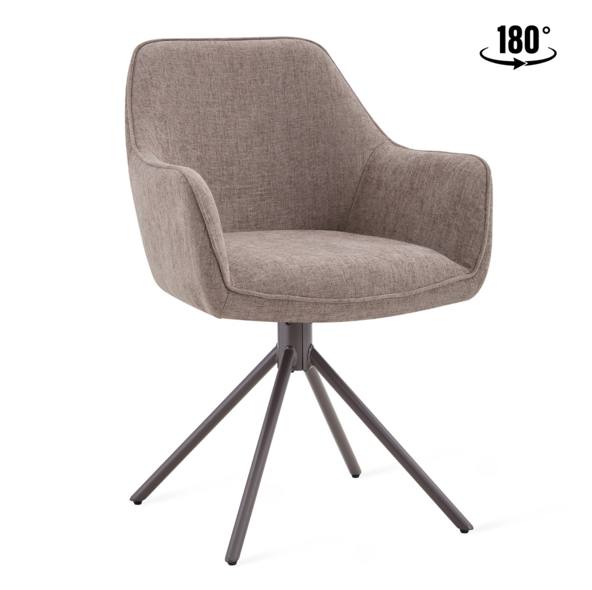 Eetkamerstoel Bo – Taupe Draaibaar (set van 2)