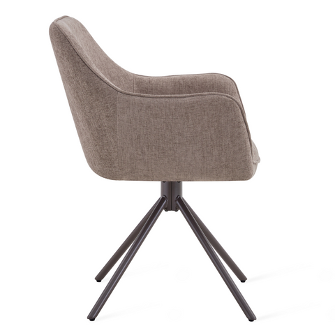 Eetkamerstoel Bo – Taupe Draaibaar (set van 2)